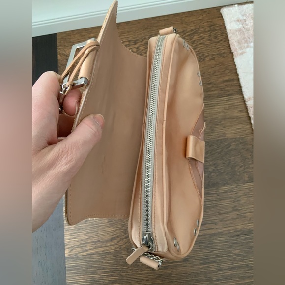 Vintage 90’S Y2K GIUSEPPE ZANOTTI Satin blush pink Shoulder Baguette Purse bag - Picture 16 of 16